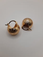 Gold-plated bold chubby titanium hoop spherical fashion female earrings